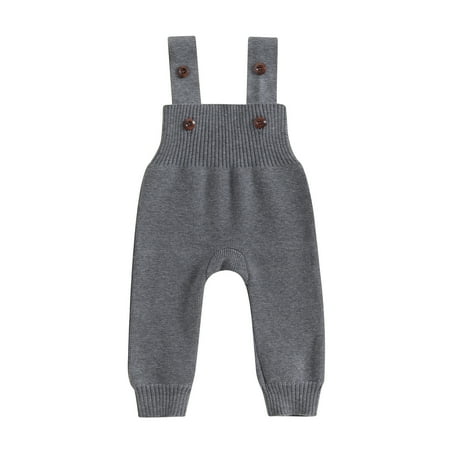 

Musuos Baby Toddler Knit Overalls 6 9 12 18 24M 3T Infant Sleeveless Solid Color Bib Pants Jumpsuit Suspender Pants