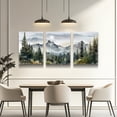 thumbnail image 4 of Green Mountain Forest Wall Art Set - 12"x16"x3 Piece Modern Landscape Painting Canvas Art Prints for Living Room Bedroom Office Home Decor Ready to Hang, 4 of 5