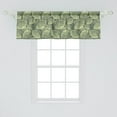 thumbnail image 2 of Ambesonne Abstract Window Valance, Autumn Leaves Line Art, 54" X 18", Reseda Green Pale Green, 2 of 3
