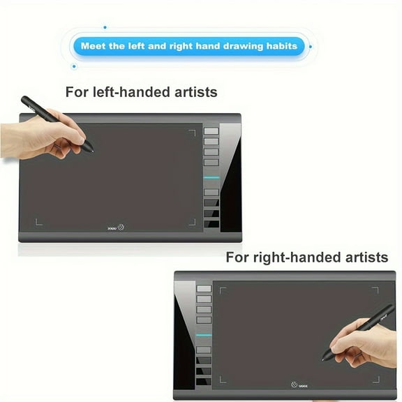 Graphics Drawing Tablet, UGEE M708 V2 10x6 Inch Ultra Thin Large Drawing Tablets Art Pad with 8 Hot Keys 8192 Level Battery-Free Stylus for Win/Mac/Android/Chrome Os, Creation Sketch, Online Teaching