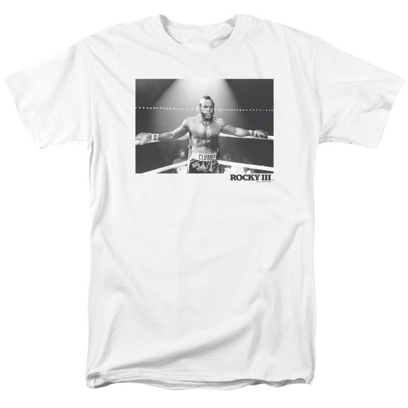 Rocky Iii Clubber Square Adult 18/1 T-Shirt White