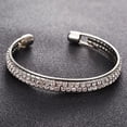 thumbnail image 4 of US 2-4 Pc Bangle Cuff Women Cubic Zirconia Wedding Gift 925 Silver Gold Bracelet, 4 of 5