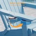 thumbnail image 3 of ACEGOSES Adirondack Chair with Retractable Ottoman, HIPS Folding Adirondack Chair with Cup Holder, All-Weather Fire Pit Chair for Outdoor, Lake Blue, 3 of 6