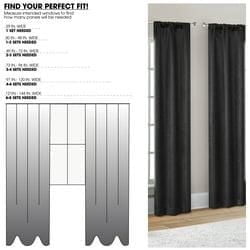 Mainstays 4 panneaux de rideau occultants en son genre, ensemble de 4, blanc, 28 po L x 84 po L