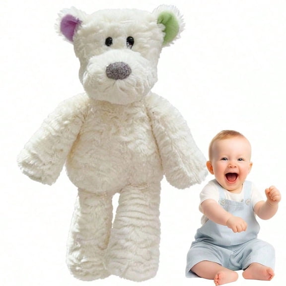 White Bear Plush Toy, Stuffed Animal Teddy Bear for Kids, Soft Fluffy Throw Pillow, Birthday Gifts for Everyone, Home Decor