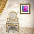 thumbnail image 3 of Pinto, Patricia 12x12 Gold Ornate Wood Framed with Double Matting Museum Art Print Titled - Bright Collage Flowers II, 3 of 4