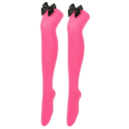

ZMHEGW Socks For Women Long Bowknot Pure Color Thigh High Over The Knee Festival Christmas High Socks For Women