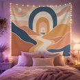 thumbnail image 2 of Abstract Desert Landscape with Arch and Dunes, Dreamy Retro for Nature Lovers, Boho Wall Art Decor, Housewarming Gift Tapestry Wall Hanging for Bedroom and Living Room, 2 of 7