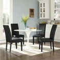 thumbnail image 2 of Modway Parcel 19.5" Faux Leather Dining Side Chair in Black (Set of 4), 2 of 5