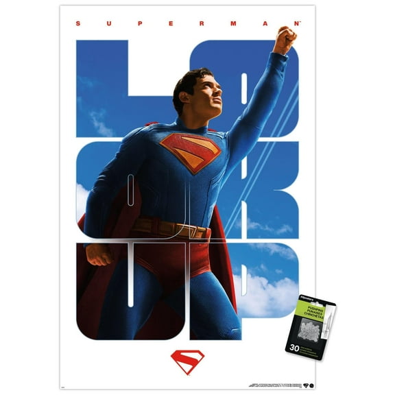 DC Studios Superman (2025) - Look Up Wall Poster with Pushpins, 22.375" x 34"