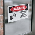 thumbnail image 4 of (2 Pack) Keep Hands Clear Of Moving Machinery OSHA Danger Sign 7 Inch X 5 Inch Vinyl Label Decal Sticker Weather Resistant, UV Protected for Workplace, Business, and Construction Site,, 4 of 7