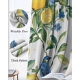 thumbnail image 3 of Botanical Lemon Blackout Curtains for Bedroom Living Room Darkening Curtains 90 Inch Watercolor Blue Birds Green Leaves Black Out Window Curtain Privacy Window Treatment Grommet Drapes 52"x90"x2, 3 of 9