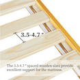 thumbnail image 5 of Renwick Queen Size Wooden Platform Bed Frame with Sturdy Slat Support for Adults, Natural Wood, 5 of 9