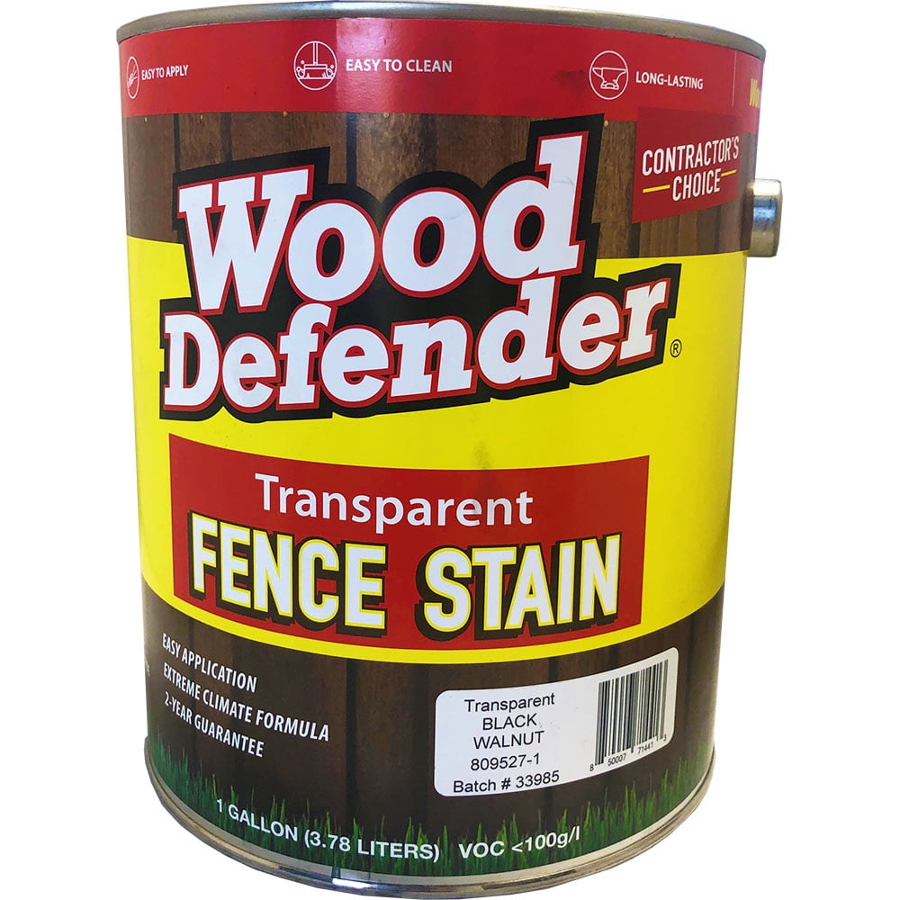 Wood Defender Transparent Fence Stain BLACK WALNUT gal