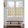 thumbnail image 2 of Sunflower 2 Panel Kitchen Curtains for Small Windows, Summer Botanical Farmhouse Floral Elegant Bathroom Tier Curtain, Short Window Treatment for Bedroom/Living Room 55"x36", 2 of 6