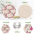 thumbnail image 4 of Haosy Set of 6 Drink Woven Coaster with Holder Heat Resistant Non-Slip Bar Coasters 4 Inches Unicorn and Love Balloon, 4 of 7