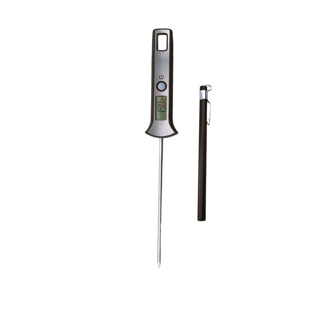 MasteelfCA Electronic Food BBQ Thermometer Needle Type Cooking Thermometer Kitchen Probe Type Grey