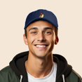 thumbnail image 3 of Dalix Hot Dog Embroidered Cap Cotton Baseball Summer Cool Dad Hat Mens in Navy Blue, 3 of 5