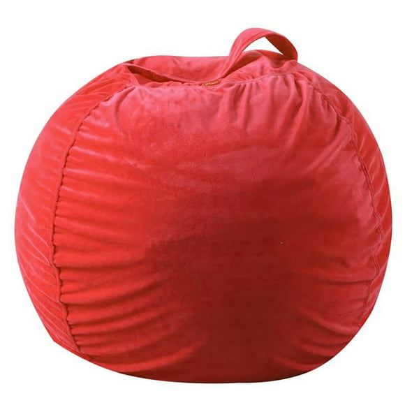 Big Sale! Home Textile Storage, Kids Stuffed Animal Plush Toy Storage Bag Soft Pouch Stripe Fabric Chair Hot Pink