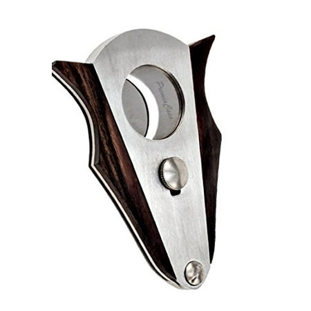 Zebra Cutter Catch Tray PREMIACASA CIGAR CUTTER STAINLESS STEEL DOUBLE CUT BLADE INVERTED ZEBRA WOOD CIGAR CUTTER- BLACK GIFT BOX ()