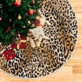 thumbnail image 5 of FMSHPON Fashion Leopard Xmas Christmas Tree Skirt Stand Mat for Holiday Party Decoration Indoor Outdoor 36 inches, 5 of 6