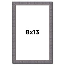 8x13 Frame Blue Kingsley Pewter Solid Wood Picture Frame Width 0.75 Inches |Interior Depth 0.5