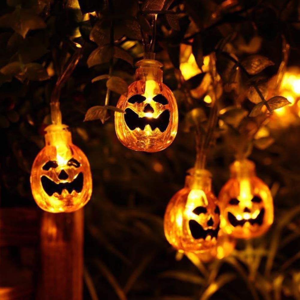 Battery Powered Halloween Lights
 3D Jack O Lantern Halloween Decoration Lightsï¼Œ30LED 11Ft Battery