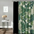 thumbnail image 2 of Orinice ,  Green Tropical Paradise Shower Curtain-Fabric Leaf Rainforest Island Print Design 36x72, 2 of 7