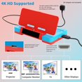 thumbnail image 4 of Cargador portátil con estación de acoplamiento compatible con Nintendo Switch/Switch OLED: incluye base de carga para 4 Joycons, adaptador de TV y cable HDMI 4K, 4 of 7