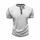 thumbnail image 4 of Tops para hombre, blusas y camisas de manga corta con cuello redondo para hombre, camisas casuales de verano de color liso, camisa de manga corta con botones y cuello redondo, camisa de poliéster para, 4 of 8