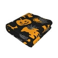 thumbnail image 3 of Throw Blanket for Couch Sofa and Bed, pumpkin halloween spider web Soft Plush Throw Blanket, Fuzzy Cuteness Comfy Warm Washable Flannel Blanket Throws for All Season, 3 of 8
