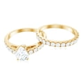 thumbnail image 4 of Rosec Jewels Lab Grown Diamond Teardrop Engagement Ring with Wedding Band - EF-VS Quality, 14K Yellow Gold, US 10.50, 4 of 8