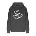 thumbnail image 3 of FcBaudy Hauts pour Femmes, Blouse à Manches Longues avec Capuche, Chemises pour Femmes Mode Femmes Confortable Décontracté Imprimé Poche Blouse à Manches Longues Chandails en Molleton Blouse Femmes, 3 of 3