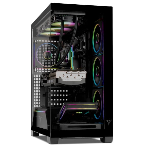 YEYIAN Gaming PC. AMD Ryzen 7800X3D, NVIDIA RTX 5070, 360mm AIO, 2 TB NVMe, 32GB DDR5, 850W, Windows 11 Home. Model YPA-AX780DC-5701U