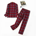 thumbnail image 4 of Pijamas de franela de algodón para mujer, ropa de S-XXXL de talla grande, traje de casa, Tops de dormir con estampado a cuadros, Otoño e Invierno, 4 of 4