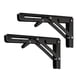 thumbnail image 4 of 2 soportes de estante plegables para ahorrar espacio, de metal. Negro 18 pulgadas, 4 of 9