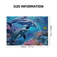 thumbnail image 2 of JRXY Dolphins Coral Reef Underwater Wooden Jigsaw Puzzle Challenging Difficult Wood Puzzles for Adults Gift for Family Friends 300 PCS, 2 of 6