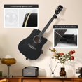thumbnail image 4 of Soporte de pared para guitarra DAZZLIFE Acoustic Horizontal de Madera Negro, 4 of 8