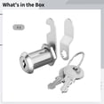 thumbnail image 5 of 6 PCS Cam Locks, Keyed Alike Cam Lock, Cabinet Cam Lock with Keys, Secure Zinc Alloy Lock Replacement for Truck Toolbox Mailbox File Drawer Dresser RV Door, Fits on 1" Max Panel Thickness, 5 of 5