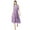 Lavender, variant on Moomaya Solid Cotton Sleeveless Dress, V-Neck Smocked Waist Tiered Midi Dress