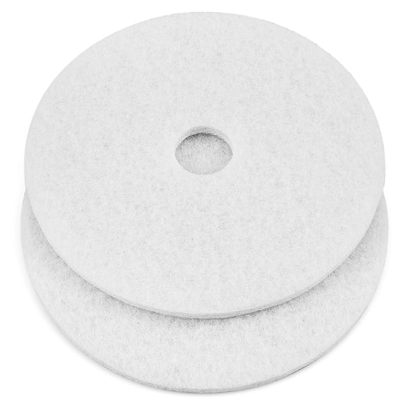 20" White Scrubbing Pads Commercial Cleaning Orbiter Pads-Maintenance Non Woven for Floor Buffer Machine 2 Pcs
