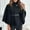 Black, variant on Winter Coats for Women Elegant Stand Collar Wool Blend Batwing Poncho Cape Jacket Outerwear with Belt Wine M