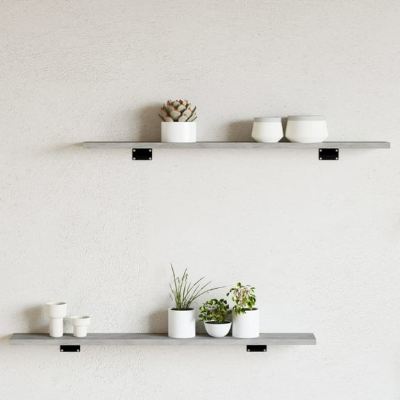 vidaXL Bookshelf Boards 8 pcs Concrete Gray 31.5"x3.9"x0.6" Engineered Wood