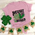 thumbnail image 4 of Qiopertar Haut à Manches Courtes Col Rond Imprimé Graphique pour la Saint-Patrick pour Femmes Grandes Économies de Vacances! Offres de la Semaine Liquidation, 4 of 7