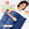 thumbnail image 6 of XL Weighted Blanket for Kids 5lb (Blue) 36x48 Inch, Plush Minky Kids Blanket with Travel Bag, Blanket for Ages 4 to 10, 6 of 7