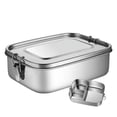 thumbnail image 2 of 1/2/3 Grids 304 Stainless Steel Lunch Box Food Container Bento Box Top Grade Snack Storage Compartment Lunch Box Kitchenware (1200ML 2 Gird), 2 of 7