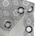 thumbnail image 4 of Ambesonne Grey Grommet Curtain, Greyscale Abstract Forms Art, 50" x 96", White and Grey, 4 of 6