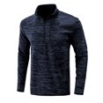 thumbnail image 4 of Txlixc Pullover de hombre, chaqueta de manga larga con cuello de color de contraste, cremallera Txlixc  moda, 4 of 6