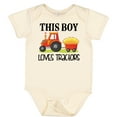 thumbnail image 3 of Inktastic Farming Cute Boy Loves Tractors Boys Baby Bodysuit, 3 of 5