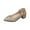 Gold, variant on Quaouag Women's Dress Mary Jane Shoes Low Block Heels Closed Pointed Toe Office Work Church Wedding Pumps